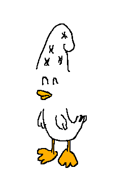 Dessin d’un canard avec un chapeau de sorcier